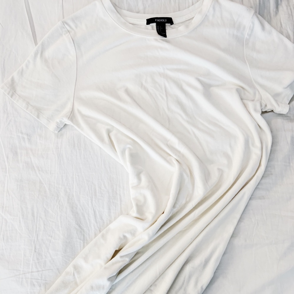 White T-shirt dress